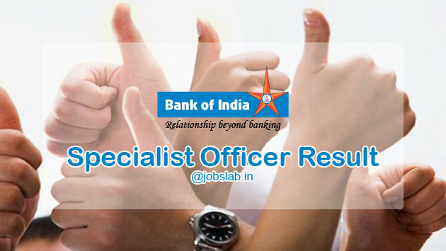 BOI Specialist Officer Result 2016 - Check BOI SO Cut Off and Merit List