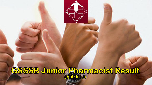 GSSSB Junior Pharmacist Result 2016 Merit List Available