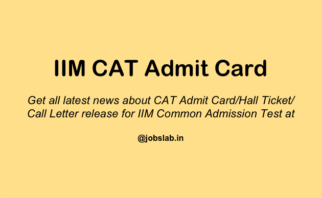 CAT Admit Card 2016 - Download IIM CAT 2016 Admit Card from 18 OCT 2016
