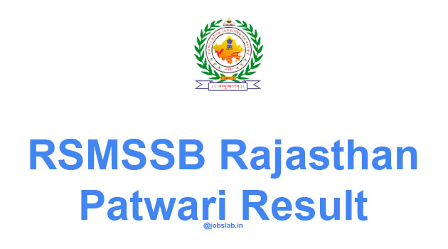 Rajasthan Patwari Result 2016 RSMSSB Patwari Pre Exam Result Declared