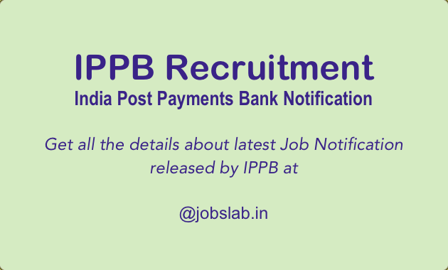 India Post Payments Bank Recruitment 2016