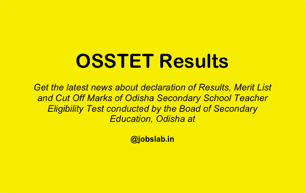 OSSTET Result 2022 Check BSEOdisha Secondary School TET Result